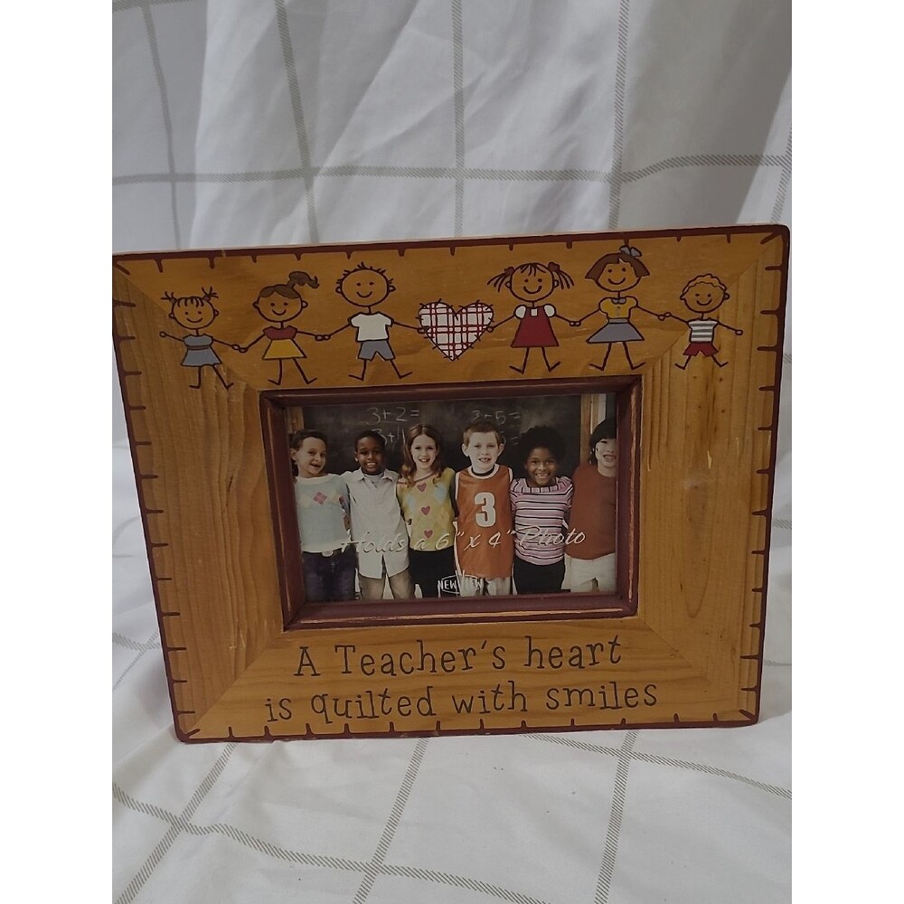 Wooden 'A Teacher's Heart' Picture Frame Gift For Teachers